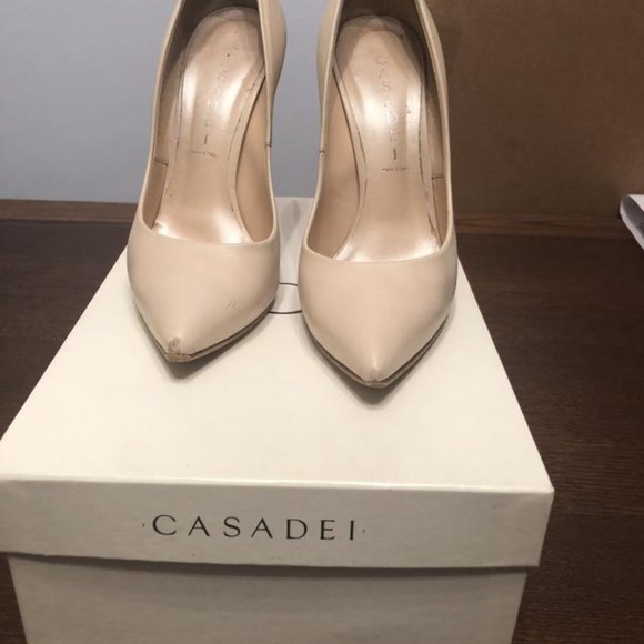 Casadei Cream Blade Heel Pumps - Picture 4 of 5
